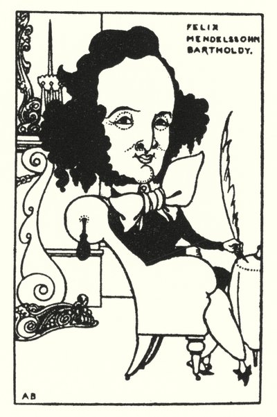 Felix Mendelssohn Bartholdy door Aubrey Beardsley